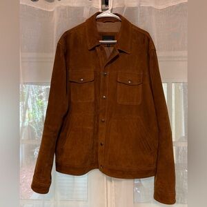 Banana Republic Genuine Suede Trucker Jacket